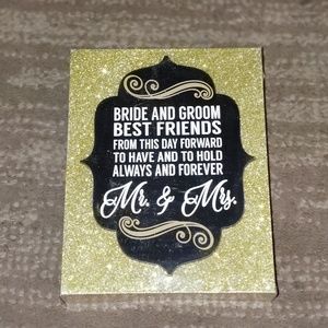 "bride and groom" wall decor
